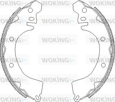 Woking Z4370.00 - Гальмівні колодки autozip.com.ua