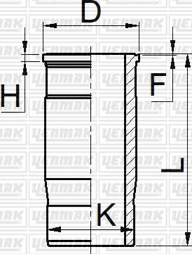 Yenmak 51-06055-000 - Гільза циліндра autozip.com.ua