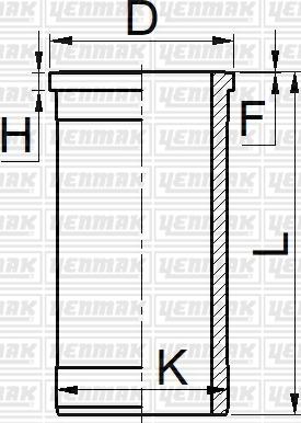 Yenmak 51-06052-000 - Гільза циліндра autozip.com.ua