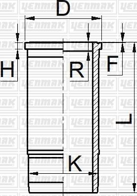 Yenmak 51-06076-000 - Гільза циліндра autozip.com.ua