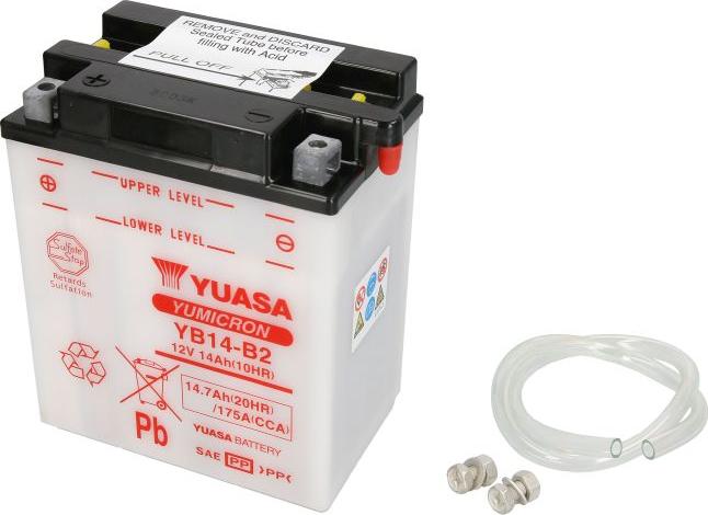 Yuasa YB14-B2 - Стартерна акумуляторна батарея, АКБ autozip.com.ua