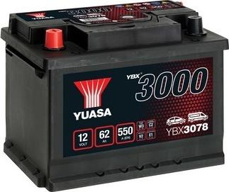 Yuasa YBX3078 - Стартерна акумуляторна батарея, АКБ autozip.com.ua