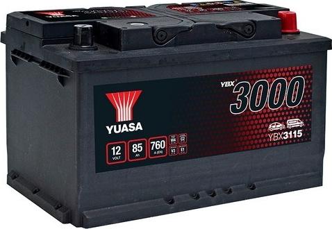 Yuasa YBX3115 - Стартерна акумуляторна батарея, АКБ autozip.com.ua