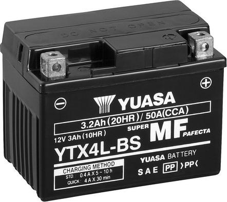 Yuasa YTX4L-BS - Стартерна акумуляторна батарея, АКБ autozip.com.ua