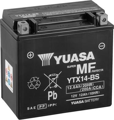 Yuasa YTX14-BS - Стартерна акумуляторна батарея, АКБ autozip.com.ua