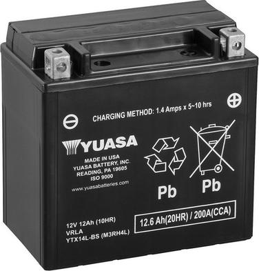 Yuasa YTX14L-BS - Стартерна акумуляторна батарея, АКБ autozip.com.ua