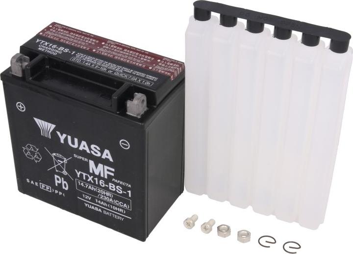 Yuasa YTX16-BS-1 - Стартерна акумуляторна батарея, АКБ autozip.com.ua