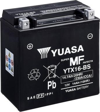 Yuasa YTX16-BS - Стартерна акумуляторна батарея, АКБ autozip.com.ua