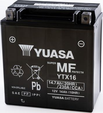 Yuasa YTX16 - Стартерна акумуляторна батарея, АКБ autozip.com.ua