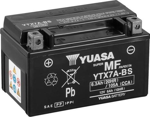 Yuasa YTX7A-BS - Стартерна акумуляторна батарея, АКБ autozip.com.ua