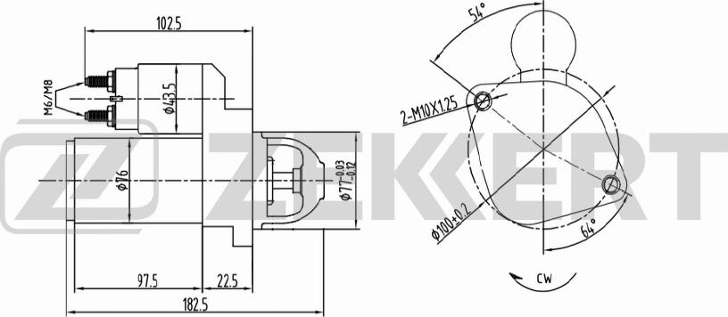 Zekkert AN-1005 - Стартер autozip.com.ua