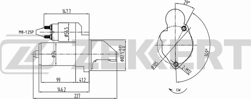 Zekkert AN-1002 - Стартер autozip.com.ua