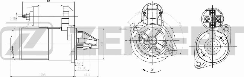 Zekkert AN-1030 - Стартер autozip.com.ua