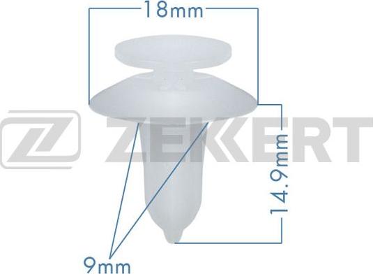 Zekkert BE-1314 - Зажим, молдинг / захисна накладка autozip.com.ua