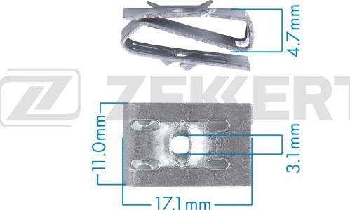 Zekkert BE-3658 - Зажим, молдинг / захисна накладка autozip.com.ua