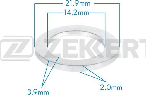 Zekkert BE-3667 - Кільце ущільнювача, нарізна пробка мастилозливного отвору autozip.com.ua