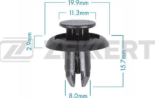 Zekkert BE-3613 - Зажим, молдинг / захисна накладка autozip.com.ua