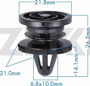 Zekkert BE-3804 - Зажим, молдинг / захисна накладка autozip.com.ua