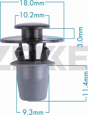 Zekkert BE-3811 - Зажим, молдинг / захисна накладка autozip.com.ua