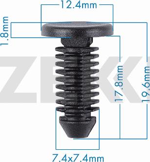 Zekkert BE-3754 - Зажим, молдинг / захисна накладка autozip.com.ua