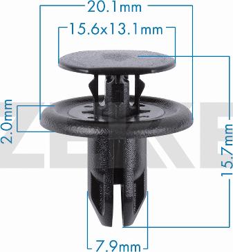 Zekkert BE-3715 - Зажим, молдинг / захисна накладка autozip.com.ua