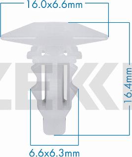 Zekkert BE-3713 - Зажим, молдинг / захисна накладка autozip.com.ua
