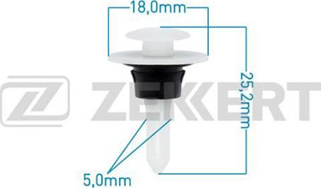 Zekkert BE-2922 - Зажим, молдинг / захисна накладка autozip.com.ua