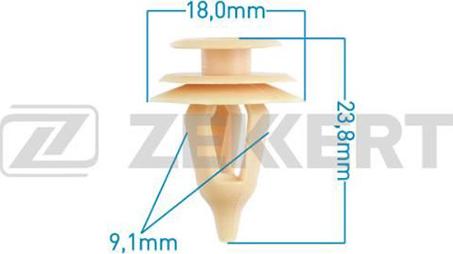 Zekkert BE-2437 - Зажим, молдинг / захисна накладка autozip.com.ua