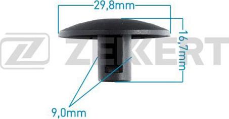 Zekkert BE-2091 - Зажим, молдинг / захисна накладка autozip.com.ua