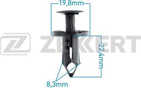 Zekkert BE-2188 - Зажим, молдинг / захисна накладка autozip.com.ua