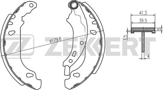 Zekkert BK-4470 - Комплект гальм, барабанний механізм autozip.com.ua