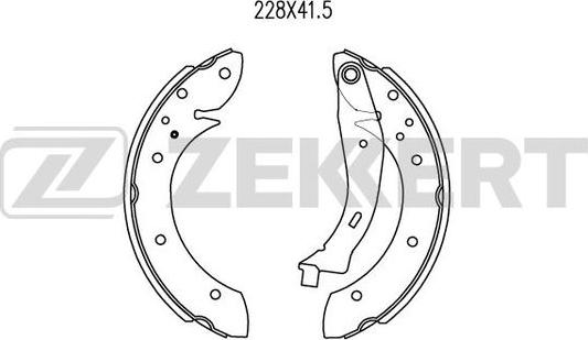 Zekkert BK-4069 - Комплект гальм, барабанний механізм autozip.com.ua