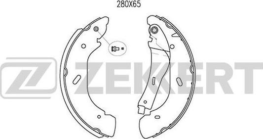 Zekkert BK-4009 - Комплект гальм, барабанний механізм autozip.com.ua