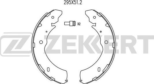 Zekkert BK-4034 - Комплект гальм, барабанний механізм autozip.com.ua