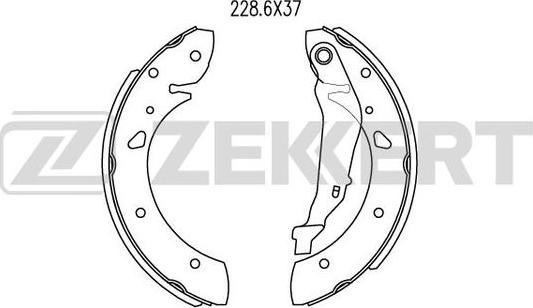 Zekkert BK-4022 - Комплект гальм, барабанний механізм autozip.com.ua