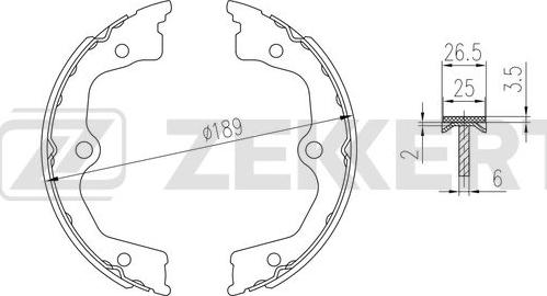 Zekkert BK-4350 - Комплект гальм, барабанний механізм autozip.com.ua