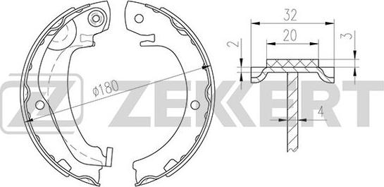 Zekkert BK-4318 - Комплект гальм, барабанний механізм autozip.com.ua