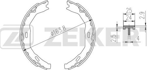 Zekkert BK-4326 - Комплект гальм, барабанний механізм autozip.com.ua