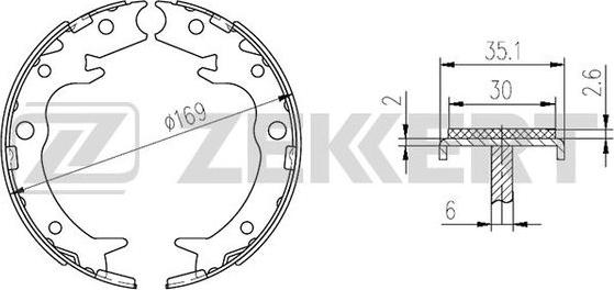 Zekkert BK-4298 - Комплект гальм, барабанний механізм autozip.com.ua