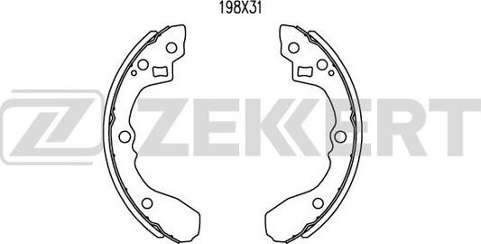 Zekkert BK-4257 - Комплект гальм, барабанний механізм autozip.com.ua