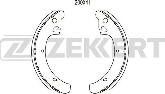 Zekkert BK-4261 - Комплект гальм, барабанний механізм autozip.com.ua