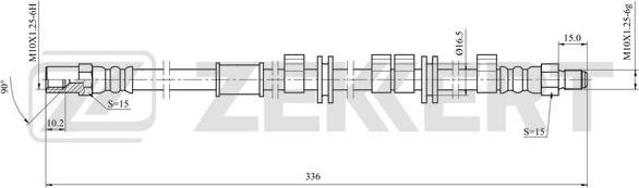 Zekkert BS-9495 - Гальмівний шланг autozip.com.ua