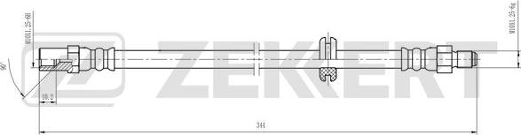 Zekkert BS-9491 - Гальмівний шланг autozip.com.ua