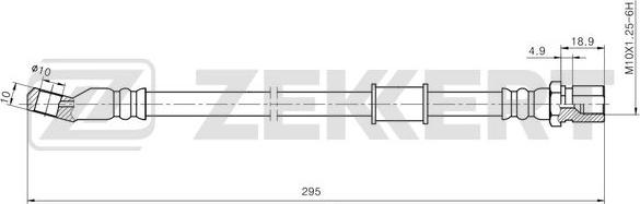 Zekkert BS-9492 - Гальмівний шланг autozip.com.ua