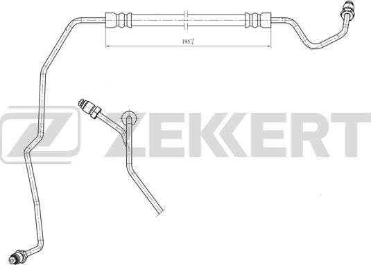 Zekkert BS-9443 - Гальмівний шланг autozip.com.ua