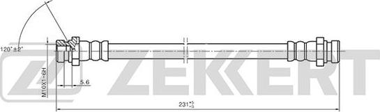 Zekkert BS-9411 - Гальмівний шланг autozip.com.ua