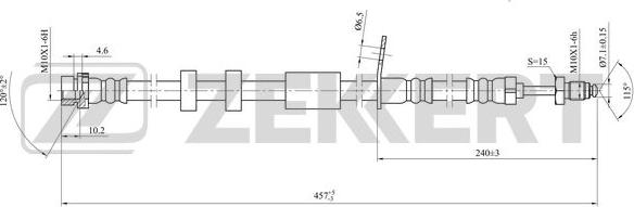 Zekkert BS-9488 - Гальмівний шланг autozip.com.ua