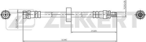 Zekkert BS-9424 - Гальмівний шланг autozip.com.ua