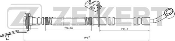 Zekkert BS-9426 - Гальмівний шланг autozip.com.ua