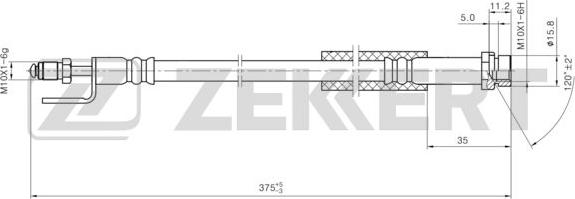 Zekkert BS-9478 - Гальмівний шланг autozip.com.ua